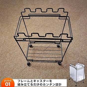 Amazon｜ゴミ袋4連スタンド ブラック ゴミ袋 スタンド 分別